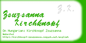 zsuzsanna kirchknopf business card